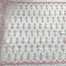 1 Yard Ivory with Silver Corded Bridal Lace Fabric Embroidered Polyester Net Mesh 54 Inch Width