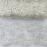 1 Yard Corded Double Sided Lace Trimming on 100% Polyester Net Mesh 5? Wide