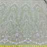 1 Yard Beaded Lace Fabric Embroidered on Polyester Net Mesh, 52" Wide Bridal & Evening Fabric