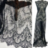 3 Yards Chantilly Embroidered Lace with Eyelash Scallop 52? Wide Romantic Polyester Fabric for Dresses & Gowns