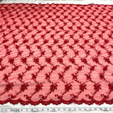 1 Yard Purple Beaded Bridal Evening Couture Quinceanera Dance Lace Fabric, 52 Inches Wide