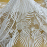 1 Yard Decorative Beaded & Corded Lace for Bridal and Formalwear 56" Wide Polyester Mesh