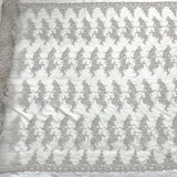 1 Yard Peach Corded Bridal Lace Fabric Embroidered Polyester Net Mesh 54 Inch Width