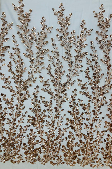 1 Yard Dazzling Silver Beaded Sequined Lace Fabric on Net Mesh 54 inch Width