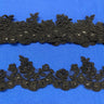 1 Yard Delicate Beaded and Corded Floral Lace Trim Embroidered on Soft Polyester Mesh for Dresses 2 Inch Width