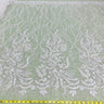 1 Yard Beaded Lace Fabric Hand-Embroidered with Pearls & Sequins on Polyester Net Mesh for Bridal, Evening & Couture Wear 56" Wide