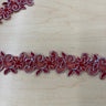 1 Yard Luxurious Beaded Corded Lace Trimming Embroidered Polyester Organza for Dresses 1.5 Inch Width