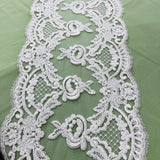 1 Yard Corded Double Sided Lace Trimming 100% Polyester Net Mesh 10? Wide