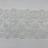 1 Yard Corded Double Sided Lace Trimming Embroidered on 100% Polyester Net Mesh 6.5? Wide