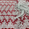 1 Yard Corded Bridal Lace Fabric Embroidered Elegant Mesh Dress 51" Width