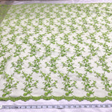 1 Yard Beaded Lace Fabric Embroidered Pearl Sequin Bridal Mesh Wedding Dress 54" Width