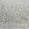 1 Yard Beaded Lace with Sequins & Pearls 52? Wide Embroidered Polyester Mesh for Bridal & Couture Fashion
