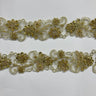 1 Yard Beaded Corded Embroidered Lace Trim 2" Wide 100% Polyester Net Mesh for Bridal & Evening Wear
