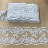 1 Yard Corded Double Sided Lace Trimming Embroidered on 100% Polyester Net Mesh 6? Wide