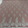 1 Yard Luxurious Beaded and Corded Bridal Lace Fabric for Wedding Dresses 54" Width