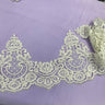 1 Yard Corded Lace Trimming Embroidered on 100% Polyester Net Mesh 8.5? Wide