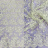 1 Yard Corded Bridal Lace Fabric Embroidered Elegant Mesh Dress 51" Width