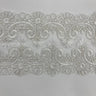 1 Yard Corded Double Sided Lace Trimming Embroidered on 100% Polyester Net Mesh 6.5? Wide