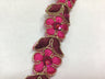 1 Yard Beaded & Corded Lace Trimming on Organza | 3/4" Wide | Decorative Couture Trim for Bridal, Quinceañera & Formalwear