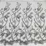 1 Yard Blush Beaded 3D Floral Lace Fabric Embroidered on Polyester Net Mesh 48 inch Width