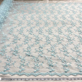 1 Yard Beaded Lace Fabric Embroidered Pearl Sequin Bridal Mesh Wedding Dress 54" Width