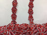 1 Yard Beaded & Corded Lace Trimming on Organza | 3/4" Wide | Decorative Couture Trim for Bridal, Quinceañera & Formalwear