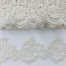1 Yard Elegant Corded Lace Trimming Embroidered Polyester Net Mesh for Bridal Dresses 4 Inch Width