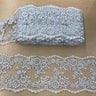 1 Yard Corded Double Sided Lace Trimming Embroidered on 100% Polyester Net Mesh 6? Wide