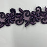 1 Yard Luxurious Beaded Corded Lace Trimming Embroidered Polyester Organza for Dresses 1.5 Inch Width