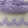 1 Yard Beaded Embroidered Lace Trim 3" Wide 100% Polyester Organza for Bridal & Dancewear