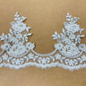 1 Yard Luxurious Corded Lace Trimming Embroidered Polyester Net Mesh for Dresses 8.5 Inch Width