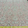 1 Yard Beaded Lace Fabric Embroidered on Polyester Net Mesh, 51" Wide, Premium Lace Fabric for Dresses & Crafts