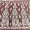 1 Yard Couture Beaded Embroidered Lace 52? Wide Luxury Polyester Net Mesh for Gowns & Dance Costumes