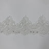 1 Yard Luxurious Beaded and Corded Lace Trimming Embroidered on Polyester Net Mesh for Special Occasions 4 Inch Width