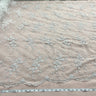 1 Yard Elegant Light Blue Beaded Lace, Embroidered Mesh Fabric for Dresses & Costumes, 52 Inches Wide