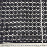 1 Yard Navy Floral Lace Fabric Embroidered on Percent Polyester Net Mesh Lightweight 45 Inch Width