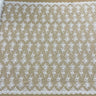1 Yard Ivory with Silver Corded Bridal Lace Fabric Embroidered Polyester Net Mesh 54 Inch Width