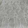 1 Yard Decorative Beaded & Corded Lace for Bridal and Formalwear 56" Wide Polyester Mesh