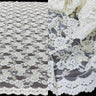 1 Yard Corded Bridal Lace Fabric Embroidered on Net Mesh 54" Width