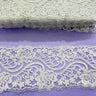 1 Yard 4? Wide Corded Double Sided Lace Trimming on 100% Polyester Net Mesh