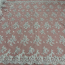 1 Yard Luxurious Beaded and Corded Bridal Lace Fabric Embroidered on Polyester Net Mesh 52 inch Width