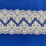 1 Yard Corded Double Sided Lace Trimming Embroidered on 100% Polyester Net Mesh 6.5? Wide