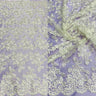 1 Yard Corded Bridal Lace Fabric Embroidered Elegant Mesh Dress 51" Width