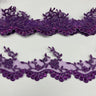 1 Yard Exquisite Beaded Corded Lace Trimming on Organza Net Mesh 3.25 Inch Width
