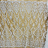1 Yard Beaded & Sequined Lace Fabric on Polyester Net Mesh, 55" Wide Bridal & Evening Fabric
