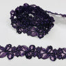 1 Yard Exquisite Beaded & Corded Lace Trimming Embroidered on 100% Polyester Organza for Bridal and Evening Dresses 1.5 Inch Width