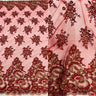 1 Yard Glamorous Black and Gold Beaded Sequined Lace Fabric on Polyester Net Mesh 52 inch Width
