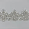 1 Yard Luxurious Beaded and Corded Lace Trimming Embroidered on Polyester Net Mesh for Special Occasions 4 Inch Width