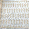 1 Yard Peach Corded Bridal Lace Fabric Embroidered Polyester Net Mesh 54 Inch Width
