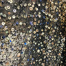 1 Yard Black Sequined Lace Fabric Embroidered on Percent Polyester Chiffon Soft Elegant 54 Inch Width